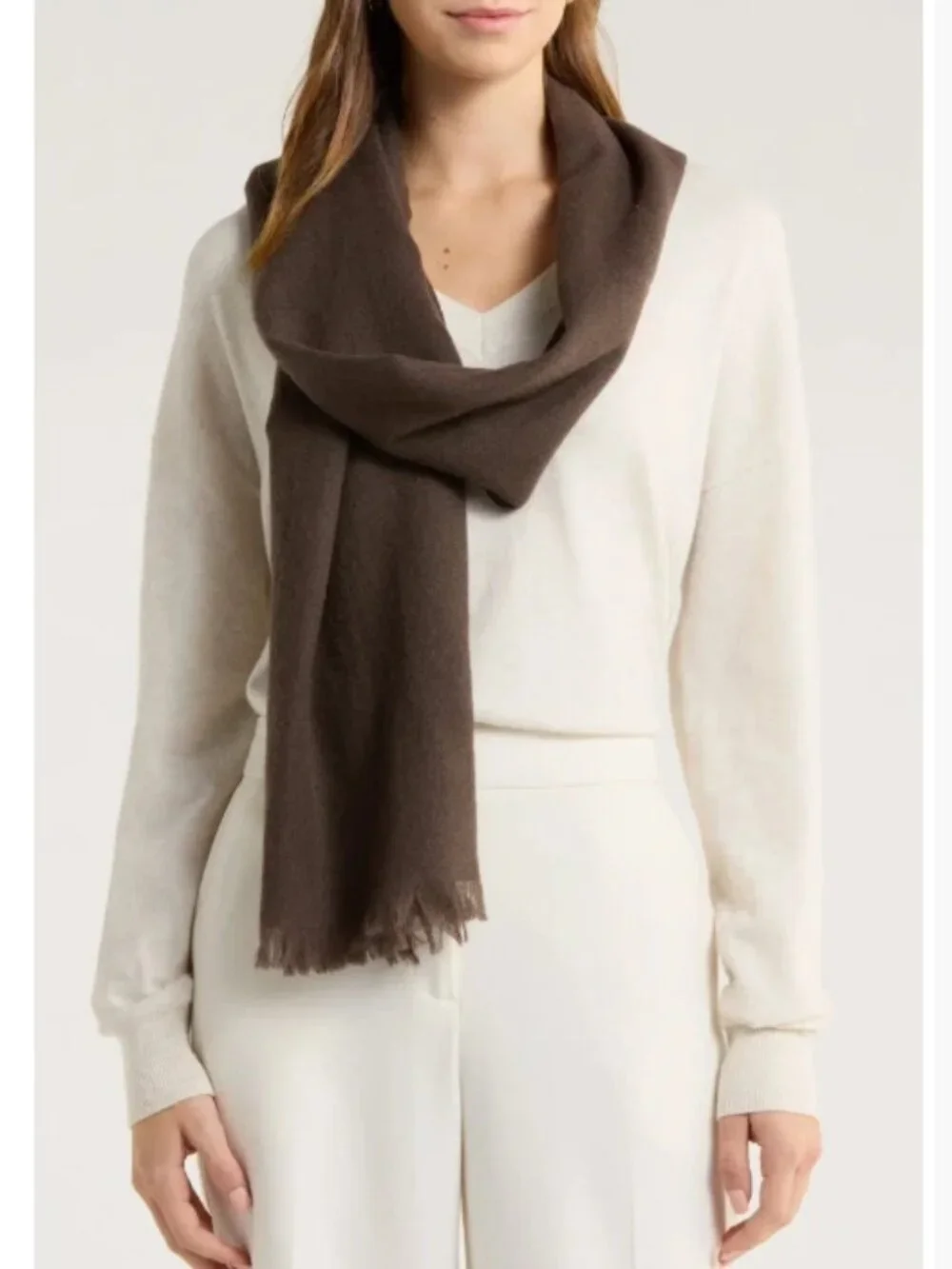 $129 New Nordstrom Textured Cashmere Scarf